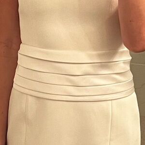 NWOT Pleated Ivory Satin Bridal Belt